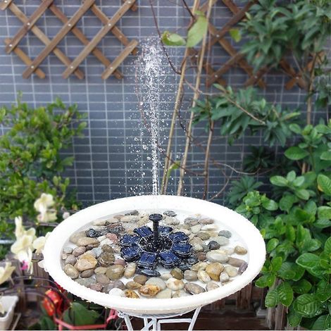 Fontaine à eau solaire extérieure pour oiseaux, pompe pour bassin, aquarium flottant de jardin (1/4)
