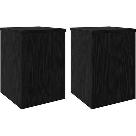Maison Exclusive - Pflanzenständer 2 pcs Schwarz Eichen-Optik 25