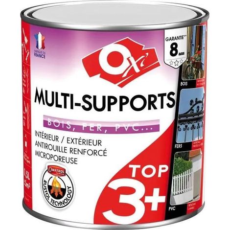 Oxi TOP3 vernice satinata grigio chiaro 0,5 L multi-supporti