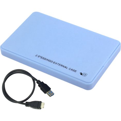 Boîtier externe pour disque dur 2,5 pouces USB 3.0 5 Gbps, boîtier mobile SATA HDD SSD, compatible PC portable et de bureau
