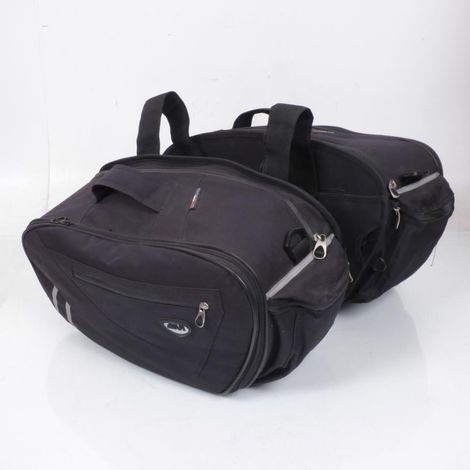 [PRODUIT D'OCCASION] Paire de sacoche cavalière bagagerie souple noir GIVI pour moto (1/4)