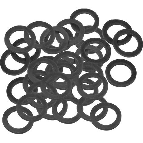 Joint Plat En Caoutchouc M20, Lot De 40, Diamètre Intérieur 20mm, Diamètre Extérieur 30mm, Épaisseur 3mm, Joint D'étanchéité Espaceur Pour Robinet Tuyau Raccordement Boulon, Noir (1/5)