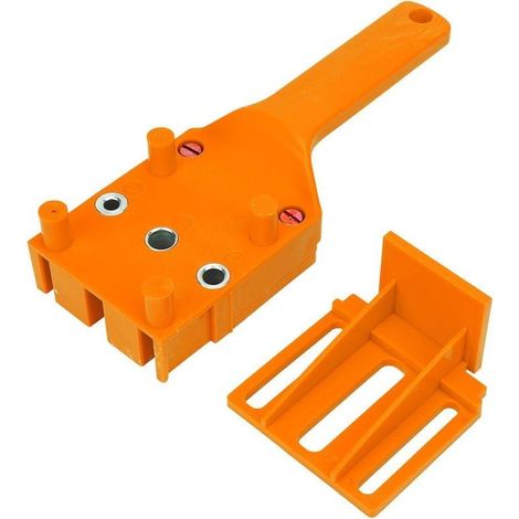 Gabarit goujonnage rapide – orange – guide perçage trou droit – 6/8/10mm – travail bois (1/5)
