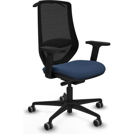 Piqueras y Crespo Mardos chaise bureau bleu marine ergonomique (1/3)
