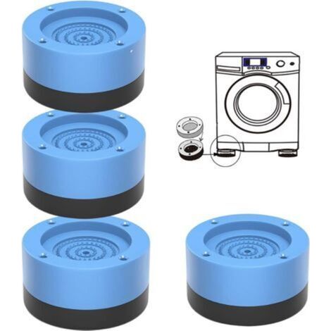 Pied Machine a Laver, 4PCS Tampons À Pied Machine À Laver, Patin Anti Vibration Machine à Laver Antidérapants et Réduisant, pour Machines à laver, Sèche-linge, Réfrigérateurs (Bleu, 3.5cm) (1/5)