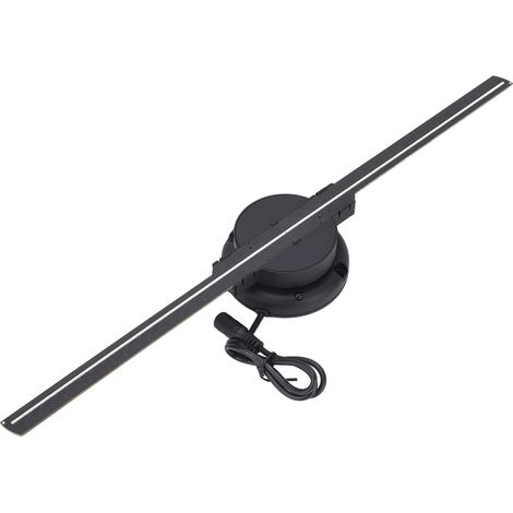 Ventilador holográfico 3D con 256 LED, 400x400 mm, con control remoto WiFi, proyector publicitario holográfico 3D, enchufe de 100-240 V (Reino Unido).