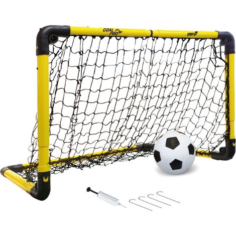 Porta Calcio Estendibile Pieghevole 90x60x42 Rete con Pompa e Palla (1/3)