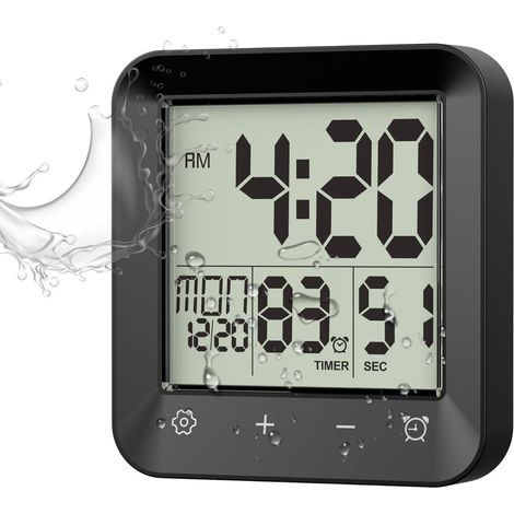 Minuteur de Douche Étanche Murale à Grand Écran LCD pour (1/5)