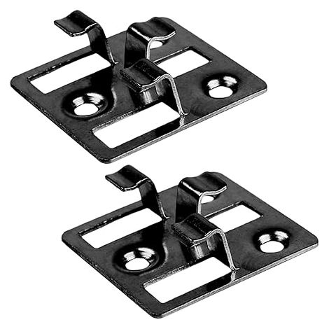 WPC Decking Board Clips, Stainless Steel Clips, Hidden Spacers for BPC Boards (Black, Slot 5mm, Height 8 (1/5)