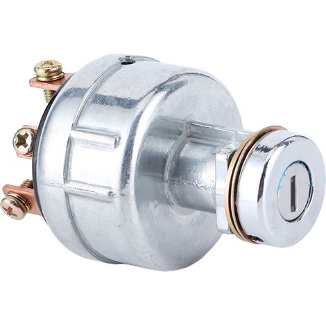 Interrupteur d'allumage avec câble à 6 bornes pour tracteur-brosse et tondeuse, 2 clés, compatible avec Kobelco SK200‑3/ SK200‑5/ SK120‑5 (1/5)