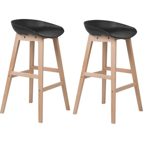 Set mit 2 Barstühlen MICCO Schwarz