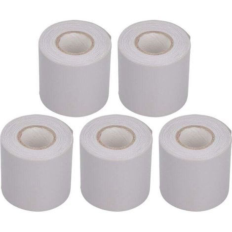 Enowelir Lot de 5 rubans d'étanchéité pour conduits de climatisation, tuyaux en cuivre, PVC, isolation pour climatiseur, ruban résistant à la traction, largeur 60 mm (1/4)