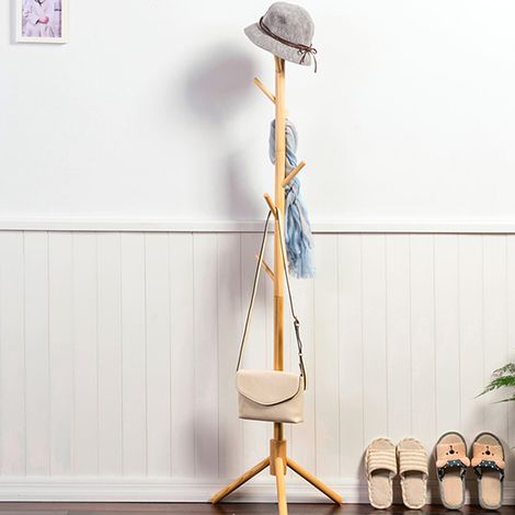Porte-manteau/porte-chapeaux/porte-manteaux en bois en forme d'arbre, étagère sur pied pour chambre à coucher (1/5)