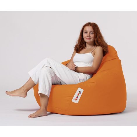 Pouf poire orange Premium XXL (1/5)