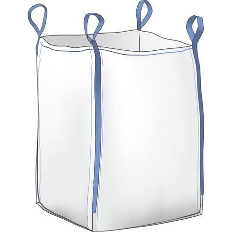 Sacco Big Bag Top Aperto Orlato Fondo Chiuso Capacità Kg 1 500 cm 90 x