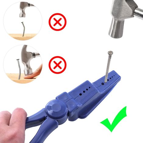 Extracteur De Clous, Pince à Clous Pour Marteler, Outil à Main Portable, Guide De Protection des Doigts, Pince à Joints Pour le Travail du Bois (1/5)