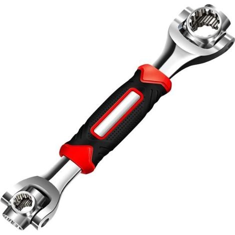 Clé à douille universelle - 52 en 1 - Acier inoxydable - Rotation multi-tête - Design compact (1/4)