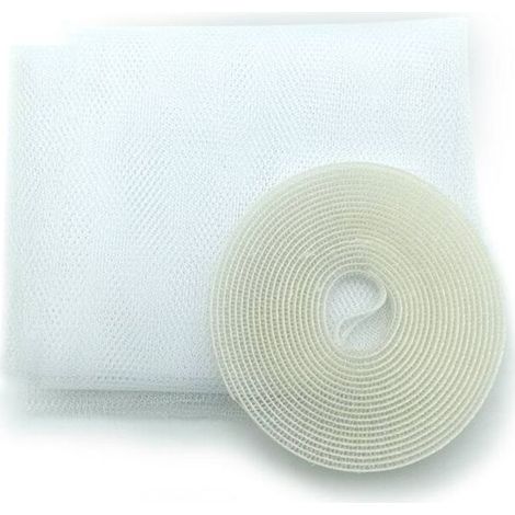Moustiquaire de fenêtre en polyester 100x100cm – Kit de fixation inclus – Lavable à froid – Découpable et ajustable (1/3)