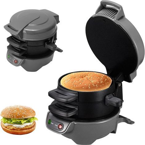 Appareils à sandwichs, gaufriers et autres appareils de préparation culinaire maison avec plaques chauffantes antiadhésives haute performance, cercles à œufs et minuteries. (Gery) (1/5)