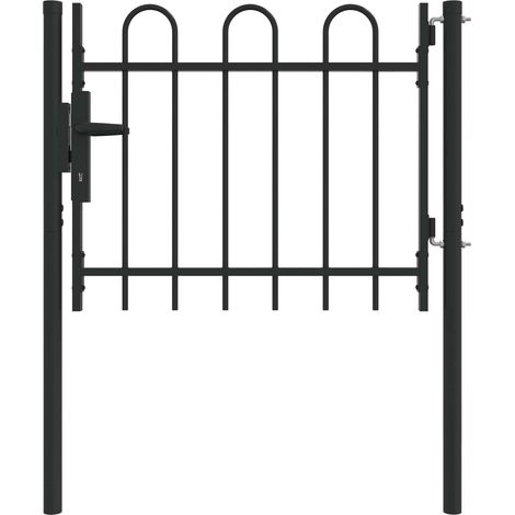 Porte de ClĂ´ture avec verrouillage Boxtel Gris 103 x 250 cm (1/5)