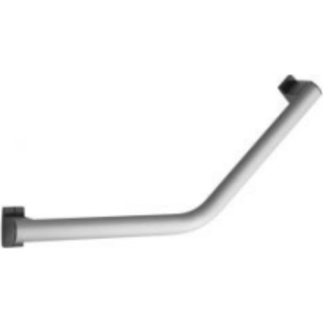 Barre de maintien coudée PMR PELLET Design aluminium époxy gris caches résine gris anthracite (1/3)
