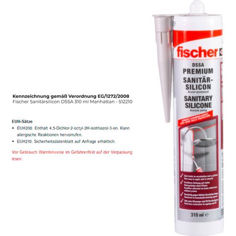 Fischer Sanitärsilicon  DSSA 310  ml Manhattan  - 512210 (1/3)