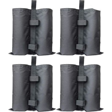 Lot de 4 poids de sable pour tonnelle, robustes, de qualité industrielle, pour pieds, tente d'ombrage, parasol de terrasse (1/5)