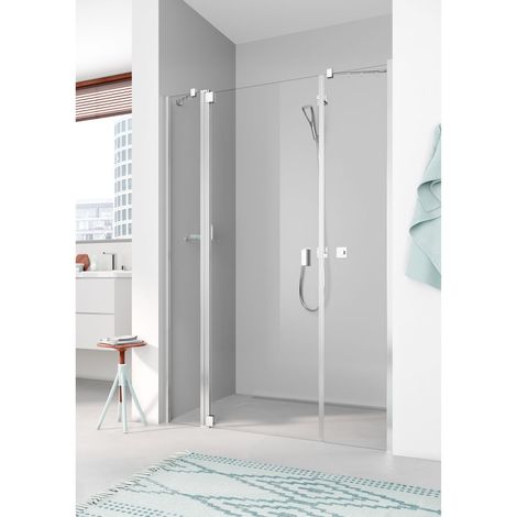 Kermi Porte battante RAYA 1AR 1230x 1850 GAK : 1185-1215 SIHG verre trempé transparent (1/5)