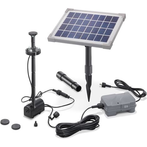 esotec Solar Teichpumpe 5W mit Akku und LED Gartenteich Wasserspiel Teich 101920 (1/6)