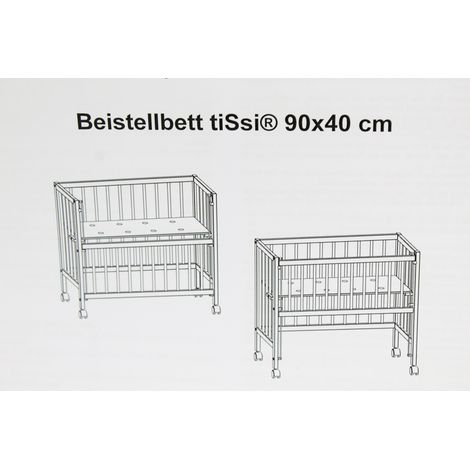 [NEUWERTIG] B-Ware Ti Ssi Beistellbett Kinderbett Gitterbett Babybett Bett Bettchen Weiß 40 X 90 Cm