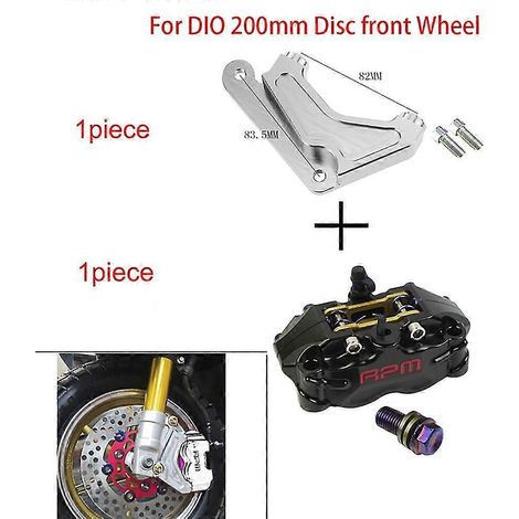 Étrier de frein de moto Rpm, disque de 82 mm, pour scooter Yamaha Aerox Jog Bws Nmax Xmax Rsz Wisp Force Dirt Pit Bike Grom Dio--200 Noir C (1/5)