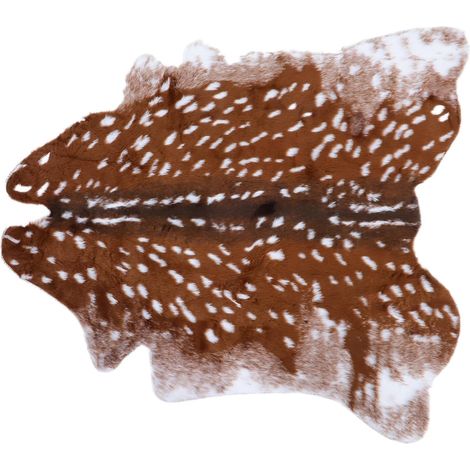 Tapis Antidérapant en Peluche Épaisse Motif Cerf Sika 110X90 CM Tapis Décoratif Absorbant et Lavable pour Chambre Salon et Salle de Bain 1 Pièce (1/5)