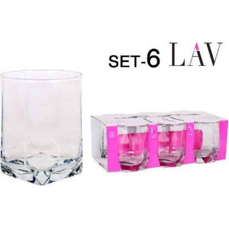 32 cls  vasos tuana bajo agua 320 cc lav - caja 6 unidades ,
