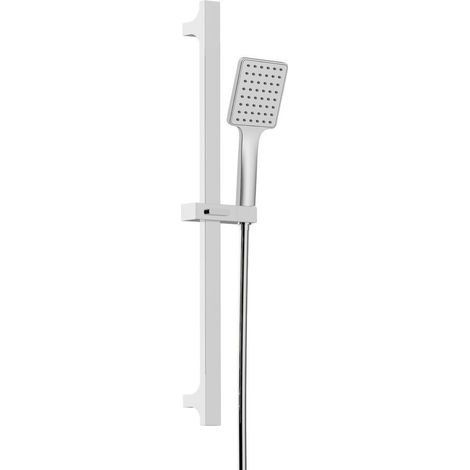 Set de douche carré, support coulissant 680 mm, chromé (1/3)