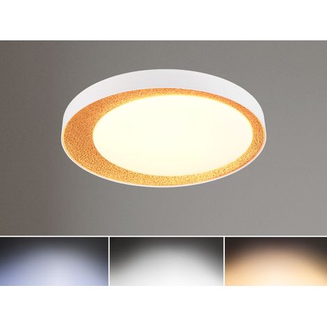 LED Deckenleuchte ALETA Weiß Gold mit Fernbedienung dimmbar & Tageslicht, Ø 45cm (1/5)