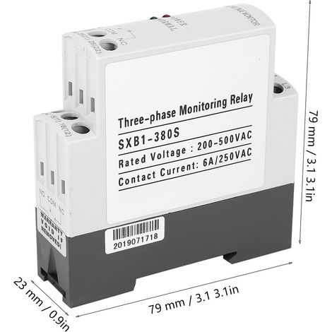 Relais de surveillance de tension triphasé protection de circuit défaut phase et inversion séquence (1/5)