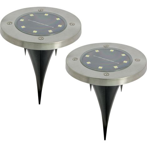 EZ SOLAR Pack de 2 spots solaires encastrables 2 x 12 lumens (1/3)