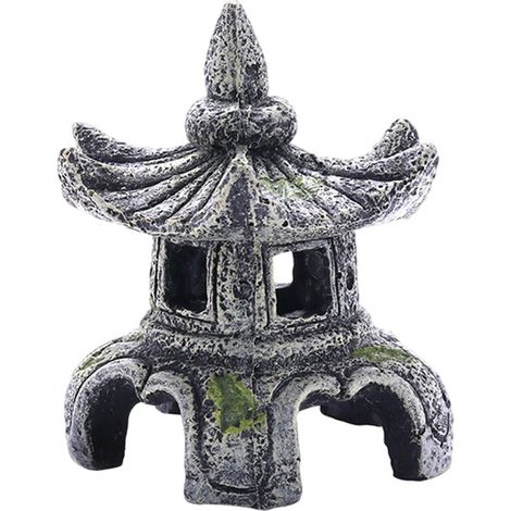 Cachette - Grotte en Résine pour Aquarium - Abri Naturel pour Poissons et Reptiles - Lampe en Pierre Artificielle - Décor Aquatique et Terrarium - 1 Pièce (1/5)