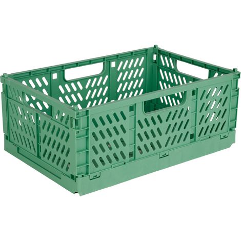 Mini-Klappbox 30,5x20cm Aufbewahrunsbox Klappkiste Einkaufskorb Spielzeugkiste - grün (1/2)