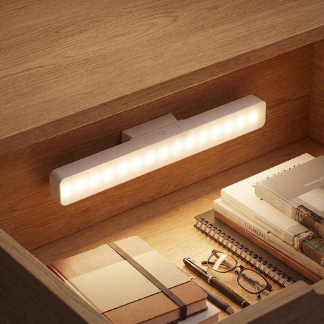 Lampe de lecture magnétique à intensité variable – Facile à installer – Convient pour dressing, armoire, lit, lit superposé, bureau et comme éclairage d'appoint (1/4)