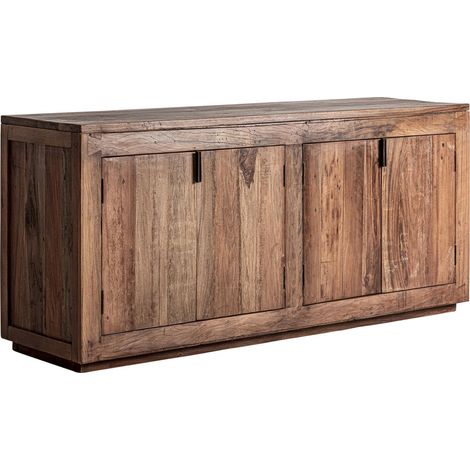 Buffet rustique en bois d'orme finition naturelle marron - Marron naturel bois d'orme (1/5)