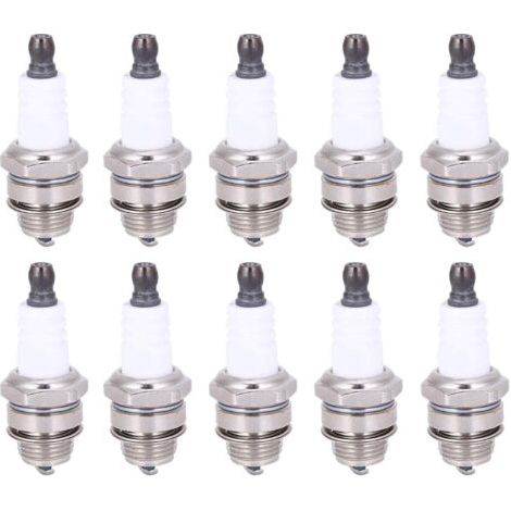 Accessori per motoseghe e tosaerba: 10 pezzi candele d'accensione di alta qualità, ottone e ceramica, per motoseghe, tosaerba e potatrici (1/4)