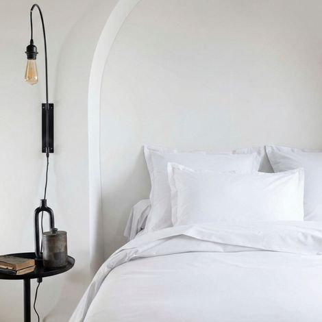 Taie d'oreiller 50x70 coton percale blanc - SOMEO - MORPHEE
