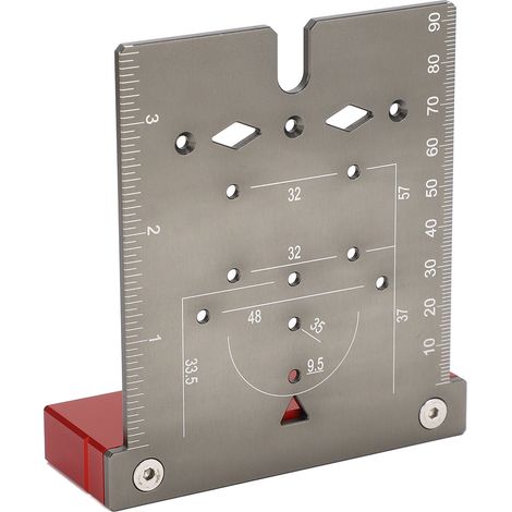 Bohrschablone für Scharnierlöcher aus Aluminiumlegierung, Montagehilfe für Schranktürscharniere, Bohrschablone L für Holzbearbeitung (1/5)