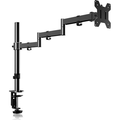 Support Ecran PC, Bras Ecran PC pour Écran LCD/LED 13-32 Pouces, VESA 75mm et 100mm Poids Max 8KG, Bras Articulé écran PC, Pivotement 180° Rotation 360° Longueur Totale des Trois Bras 71cm - MD9431 (1/5)