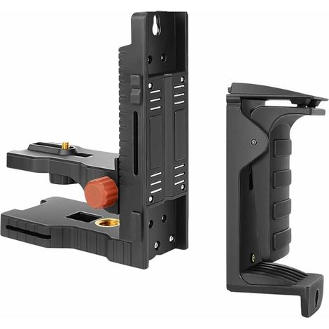 Support laser, support de réglage fin pour laser à lignes croisées avec clip ajustable, base pivotante magnétique multifonctionnelle, filetage mâle 1/4" et femelle 5/8", rotation à 360° - RWTripod pou (1/5)