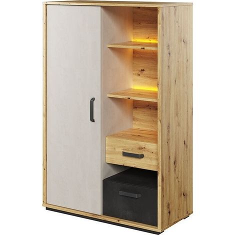 Commode Orlveno 104 , Tiroirs et portes, Nombre de tiroirs: 0, 138x90x42cm, LED: Disponible (1/5)