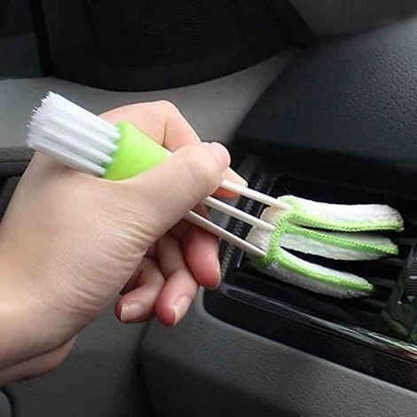 Double Brosse de Nettoyage,Ventilateur de voiture Brosse de fenêtre,pour Ventilateur d'air Climatiseur,Nettoyant de Poussière (1/4)
