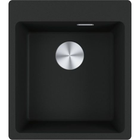 Franke Einbaubecken Maris MRG 610-39 A Fragranit Black Matt, Druckknopfventil (1/3)