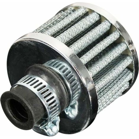 12Mm X 50Mm X 56Mm Huile Reniflard Filtre à Air Froid Carburant Carter Moteur Adapté Voiture Argent (1/5)
